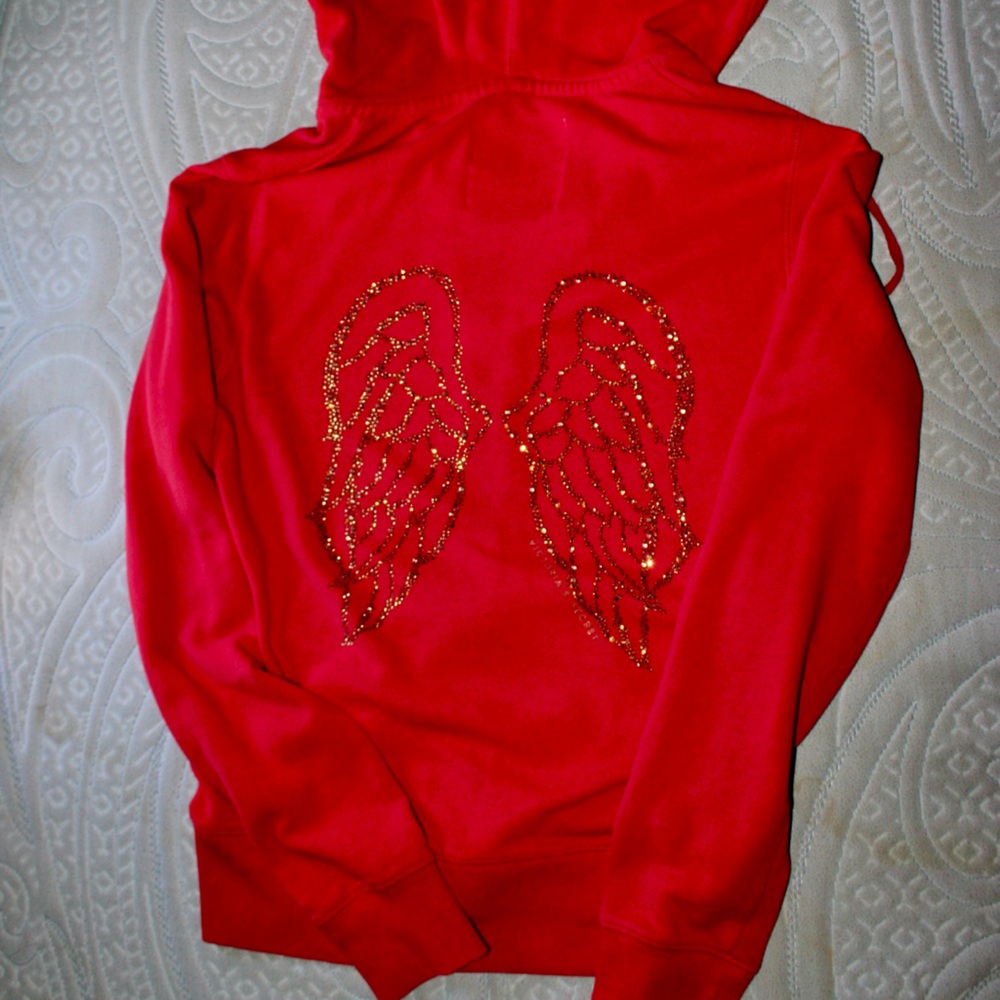 Victoria Secret Supermodel Essentials peach/coral Zip up Hoodie